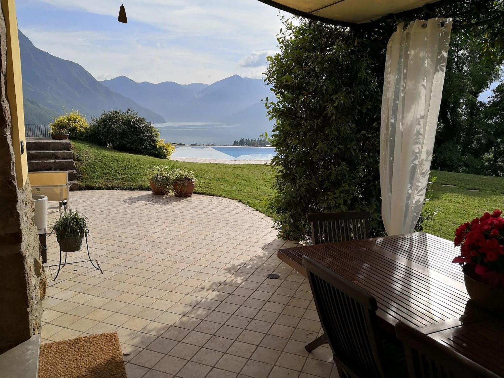 Villa In Pisogne With Pool Garden And Lake View Bagian luar foto