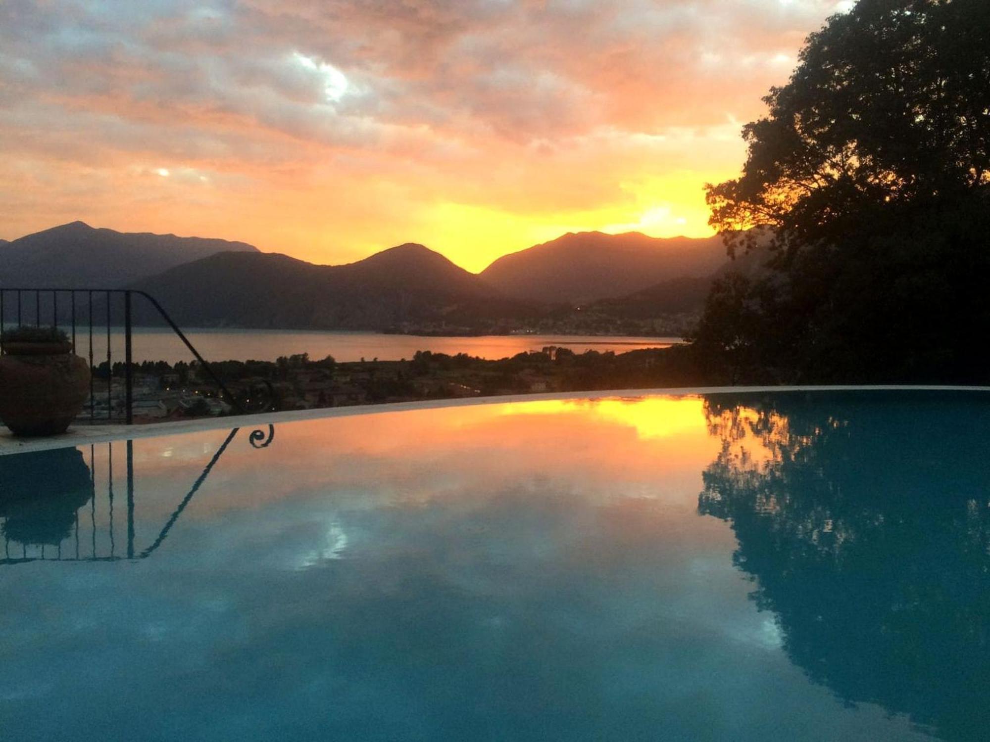 Villa In Pisogne With Pool Garden And Lake View Bagian luar foto