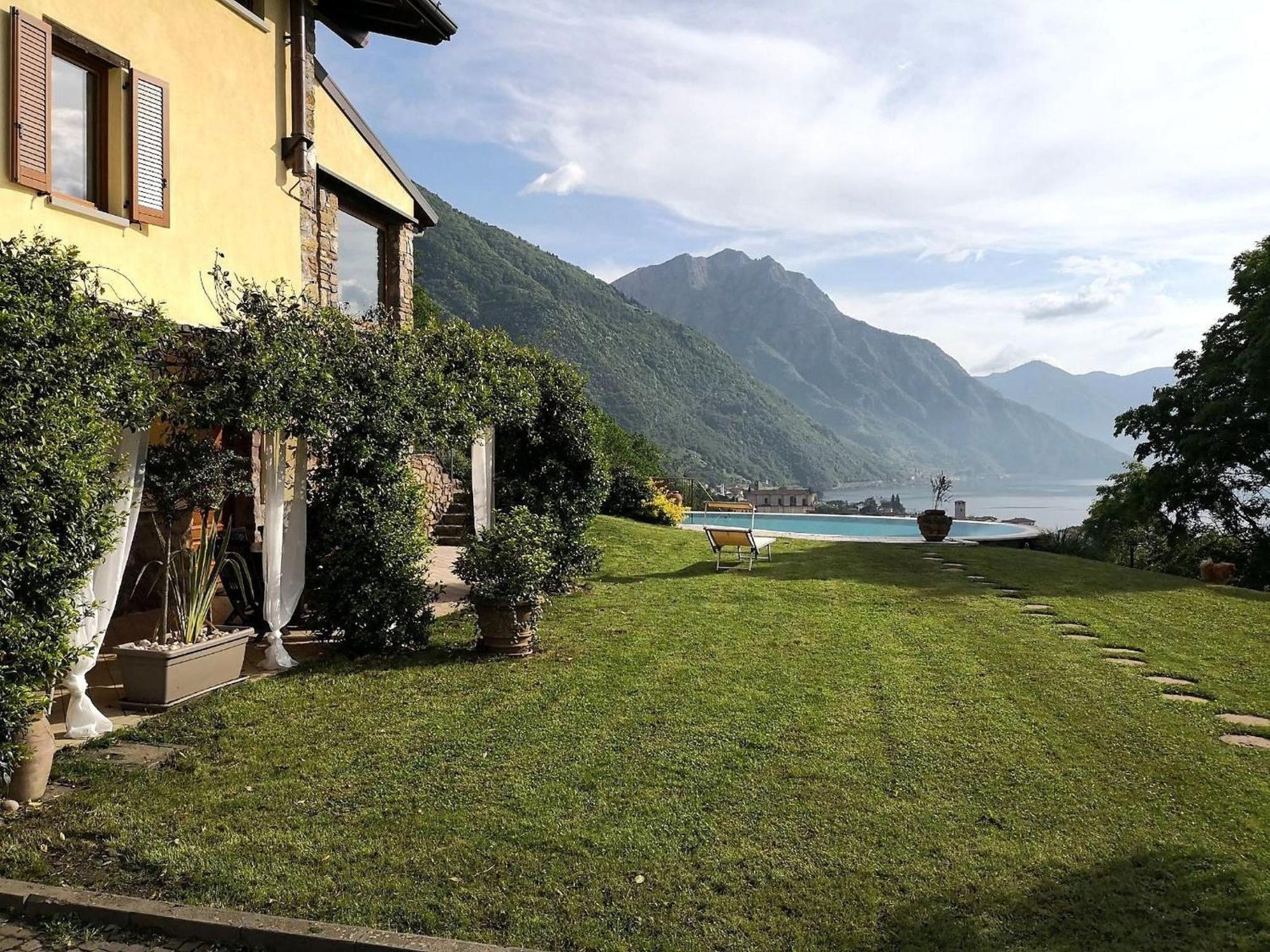 Villa In Pisogne With Pool Garden And Lake View Bagian luar foto